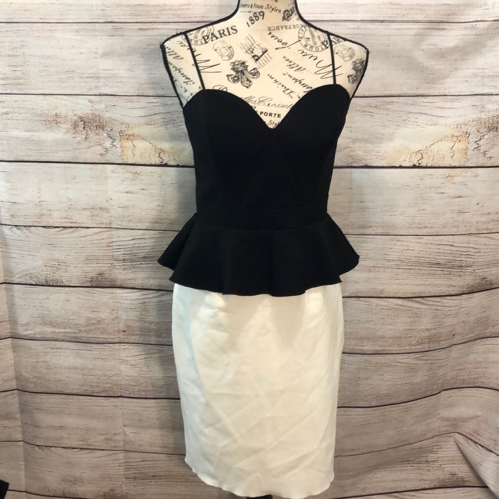 Jill Stuart Cocktail Dress Peplum Spaghetti Straps 6